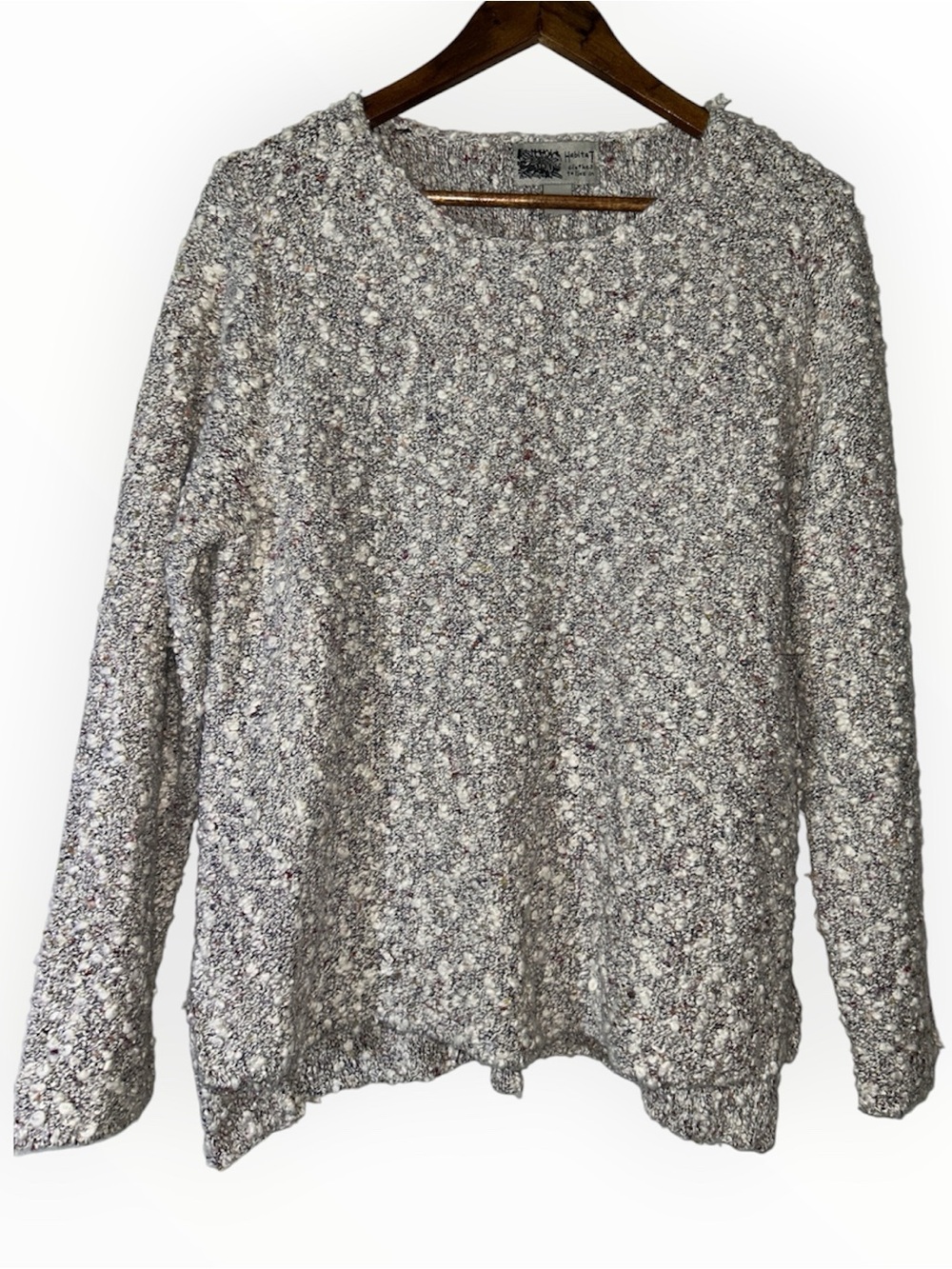 Habitat Speckled Bouclé Popcorn Knit Crewneck Sweater M